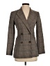 Topshop Plaid Brown Blazer Size 2 - photo 1