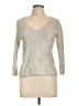 I.Magnin Metallic Silver Pullover Sweater Size L - photo 1
