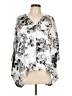 Black Label by Chico's 100% Polyester Silver Cardigan Size L - photo 1