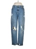 Current/Elliott Hearts Blue Jeans Size 28 waist - photo 1