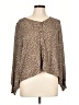 Kaileigh 100% Polyester Brown 3/4 Sleeve Blouse Size L - photo 1
