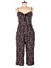 AUW 100% Rayon Hearts Black Jumpsuit Size XL - photo 1