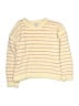 Hanna Andersson 100% Recycled Polyester Stripes Yellow Pullover Sweater Size 8 - photo 1