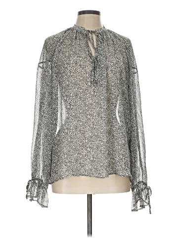 Anine Bing Long Sleeve Silk Top (view 1)
