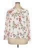 George 100% Rayon Floral Ivory 3/4 Sleeve Blouse Size 20 - photo 1