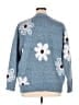 Unbranded 100% Polyester Floral Blue Cardigan Size 1X - photo 2
