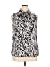 Westbound 100% Cotton Animal Print Silver Sleeveless Blouse Size XL - photo 1