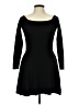 Say What? Solid Black Casual Dress Size L - photo 1