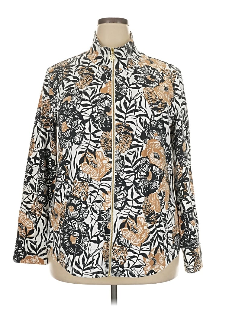Pre-owned Lilly Pulitzer Track Jacket In Gold