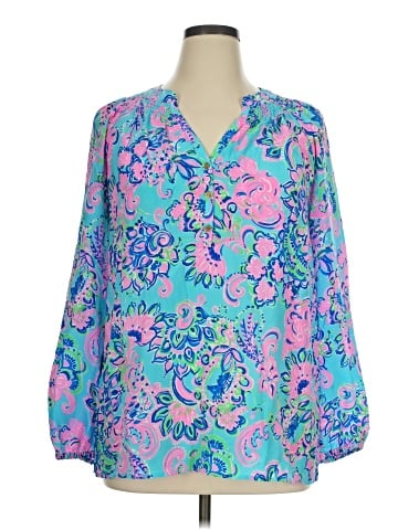 Lilly Pulitzer Long Sleeve Silk Top (view 1)