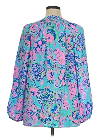 Lilly Pulitzer Long Sleeve Silk Top (view 2)