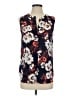 Gibson 100% Polyester Floral Blue Sleeveless Blouse Size XS - photo 1