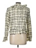 White House Black Market 100% Acrylic Tweed Ivory Blazer Size 12 - photo 2