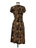 Connected Apparel Animal Print Brown Cocktail Dress Size 6 - photo 2