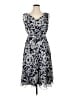 MSK 100% Polyester Paisley Blue Cocktail Dress Size 14 - photo 1