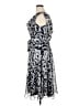 MSK 100% Polyester Paisley Blue Cocktail Dress Size 14 - photo 5