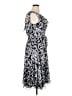 MSK 100% Polyester Paisley Blue Cocktail Dress Size 14 - photo 4