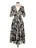ASOS 100% Polyester Floral Gray Cocktail Dress Size 10 - photo 1