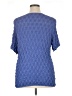 JM Collection Blue Short Sleeve Top Size 1X - photo 2