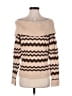 Francesca's Chevron-herringbone Tan Pullover Sweater Size M - photo 1