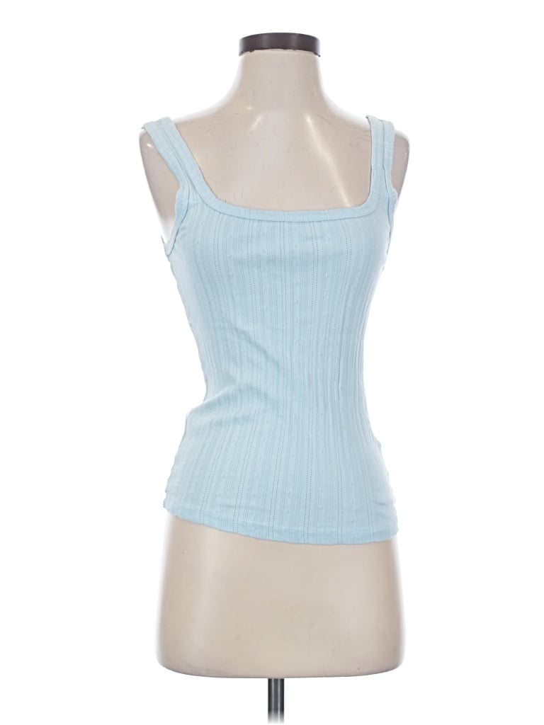 Pre-owned Re/done Tank Top Blue Strapless Neckline Tops