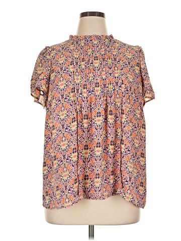 Rose + Olive Short Sleeve Blouse (view 1)