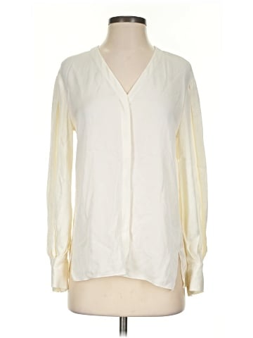 Theory Long Sleeve Silk Top (view 1)