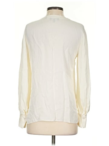 Theory Long Sleeve Silk Top (view 2)