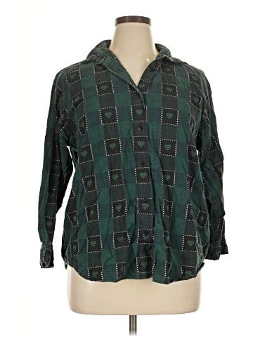 Assorted Brands 3/4 Sleeve Button-Down Shirt (view 1)