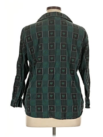 Assorted Brands 3/4 Sleeve Button-Down Shirt (view 2)