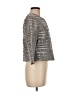 Carmen Marc Valvo Collection Metallic Gray Jacket Size 6 - photo 4