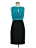 BCBGMAXAZRIA 100% Polyester Color Block Teal Cocktail Dress Size 6 - photo 1