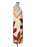 Gianni Bini 100% Polyester Graphic Color Block Floral Tan Cocktail Dress Size L - photo 4