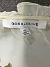 Rose + Olive 100% Polyester Floral Ivory Short Sleeve Blouse Size XL - photo 4