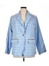 Homeyee 100% Polyester Checkered-gingham Blue Blazer Size 1X - photo 1