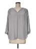 Pleione 100% Polyester Gray 3/4 Sleeve Blouse Size M - photo 1