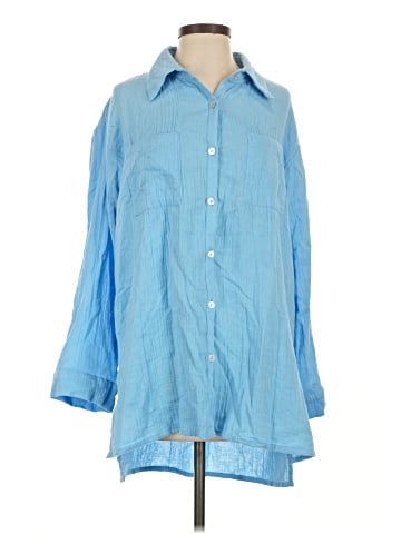 Helen Jon 3/4 Sleeve Button-Down Shirt (view 1)