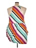 Madison Stripes Orange Teal Cocktail Dress Size 3X - photo 2