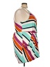 Madison Stripes Orange Teal Cocktail Dress Size 3X - photo 4