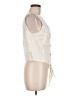 Vanilla Star Ivory Sleeveless Button-Down Shirt Size M - photo 4