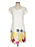 Laundry by Shelli Segal Graphic Ivory Casual Dress Size 4 - photo 1