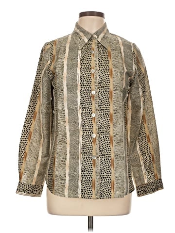Tess Long Sleeve Silk Top (view 1)