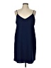Naked Zebra 100% Polyester Solid Blue Casual Dress Size L - photo 1