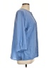Lands' End 100% Polyester Blue 3/4 Sleeve Blouse Size 14 - photo 4