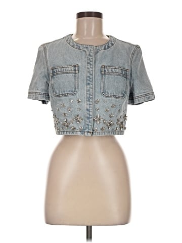 Self-Portrait Denim Vest (view 1)