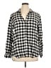 Grayson 100% Lyocell Checkered-gingham Black Long Sleeve Blouse Size XL (5) - photo 1