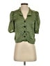 Zara Polka Dots Green Short Sleeve Blouse Size S - photo 1