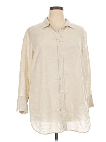 Talbots 3/4 Sleeve Button-Down Shirt (view 1)