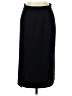 Burberry 100% Wool Solid Black Blue Wool Skirt Size 4 - photo 1