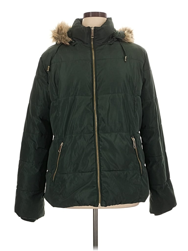 Pre-owned Simply Styled Snow Jacket In Green